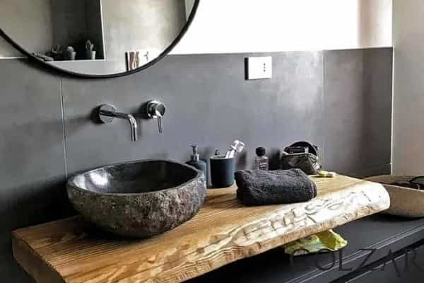 تصویر 3 از قیمت روشویی سنگی مشکی با کیفیت ارزان + خرید عمده